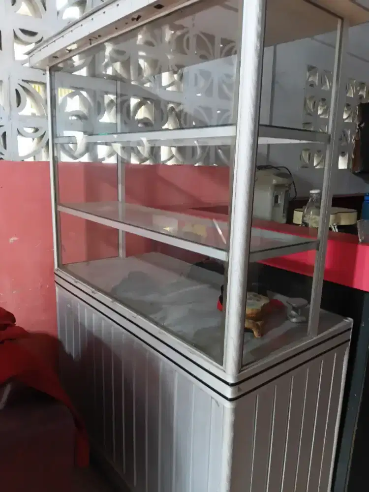 Rak kaca, stelling jualan (alumunium)