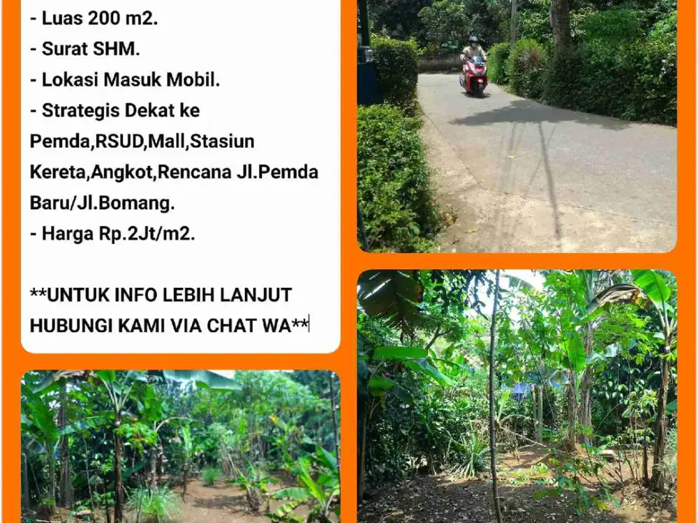 Tanah 200m Lokasi Bagus Bojonggede-Bogor.