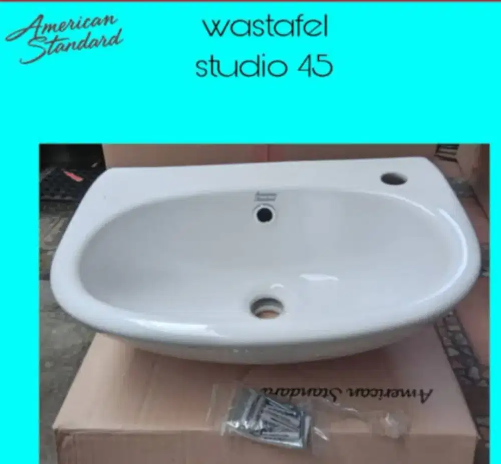 Wastafel + kran, Cermin (Komplit)