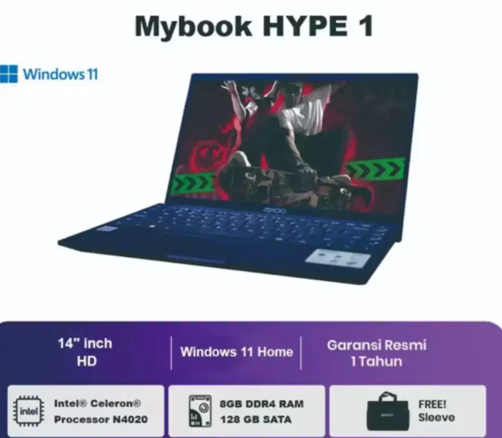 Axioo Hype 1 - 8/256 GB