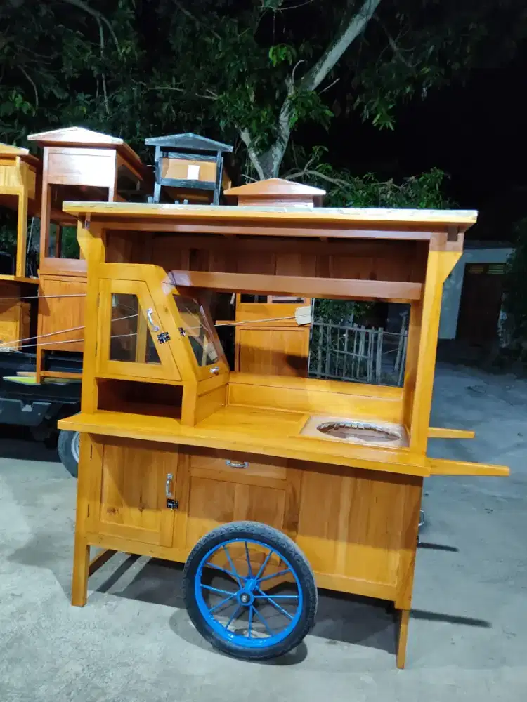 Sedia Gerobak Angkringan, Bakso Mie Ayam, Bubur, Sate, Soto, Pecel dll