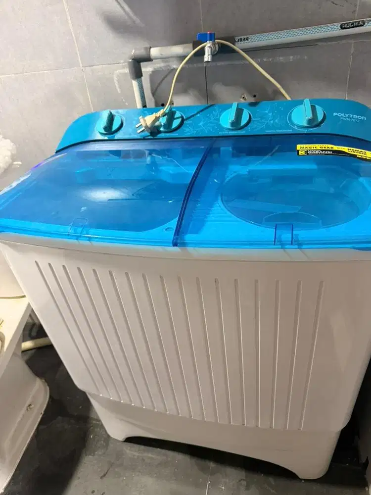 Mesin cuci 2 tabung polytron 7 kg