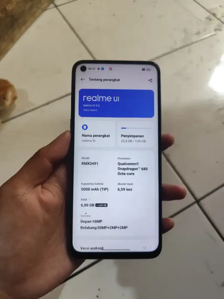 Realme 9i ram 6+6/128