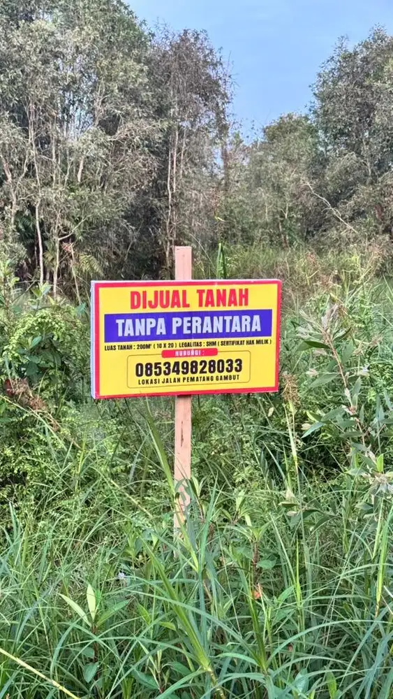 Dijual tanah daerah gambut