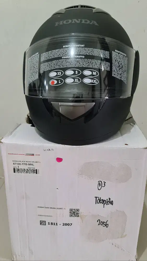 Helm Honda Black Mono