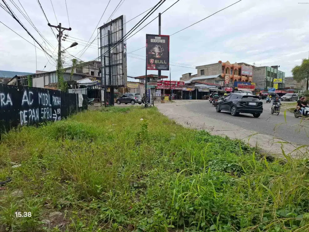 Tanah jalan Harapan Raya kota Pekanbaru tepi Aspal 1455m2