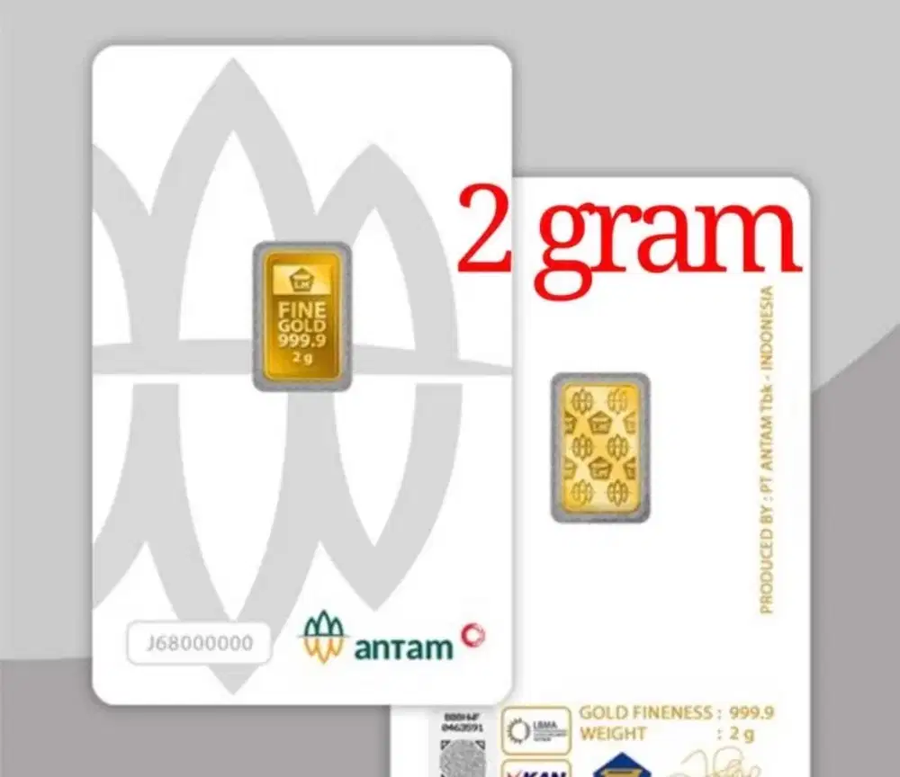 Emas antam 2 gram kondisi mulus joss