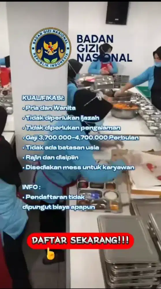 Lowongan kerja MBG