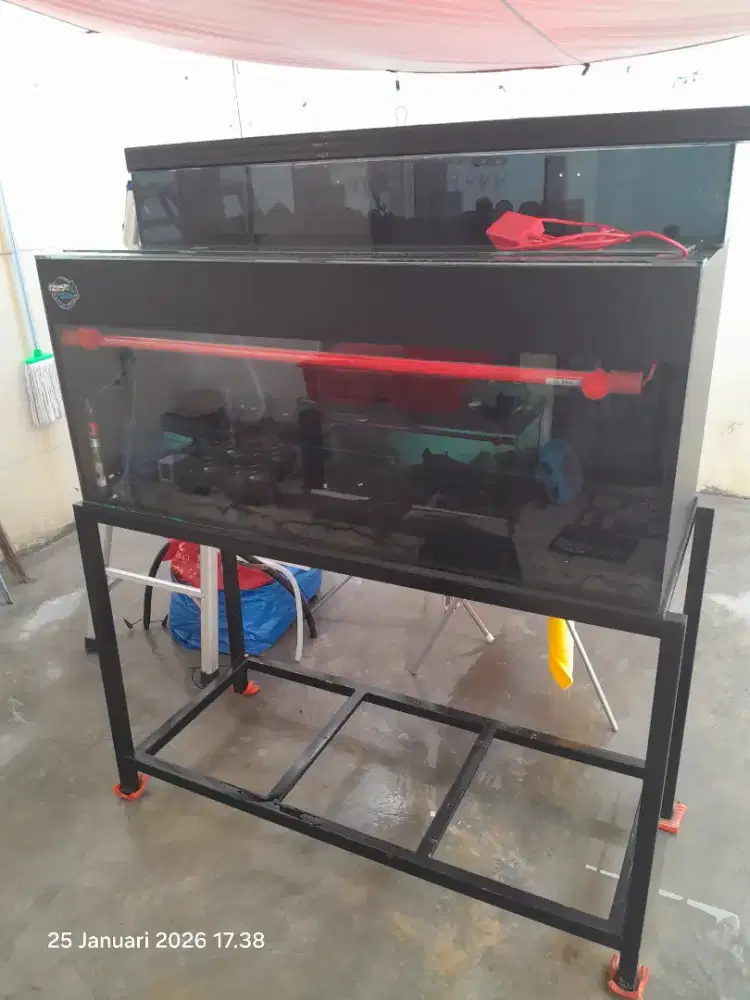 Paket aquarium + rangka besi