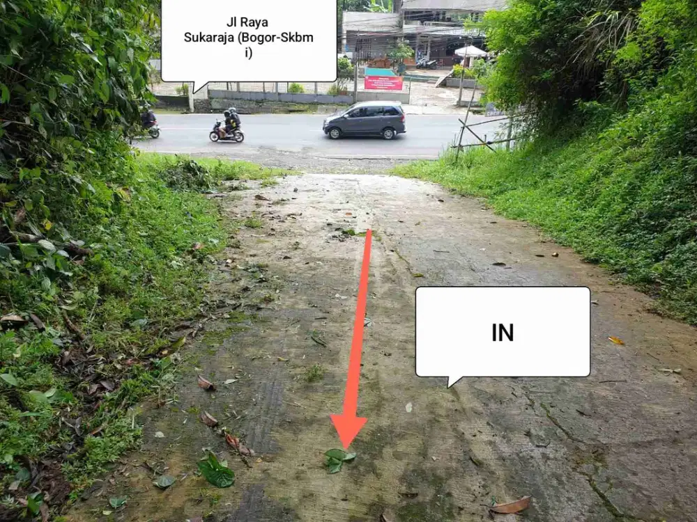 Jual cepat lahan 13 ribu m2 pinggir jalan raya sukaraja Bogor Sukabumi
