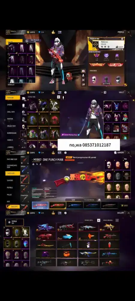 Juall akun ff murah aman dan amanh di jamin 100% Tepercaya