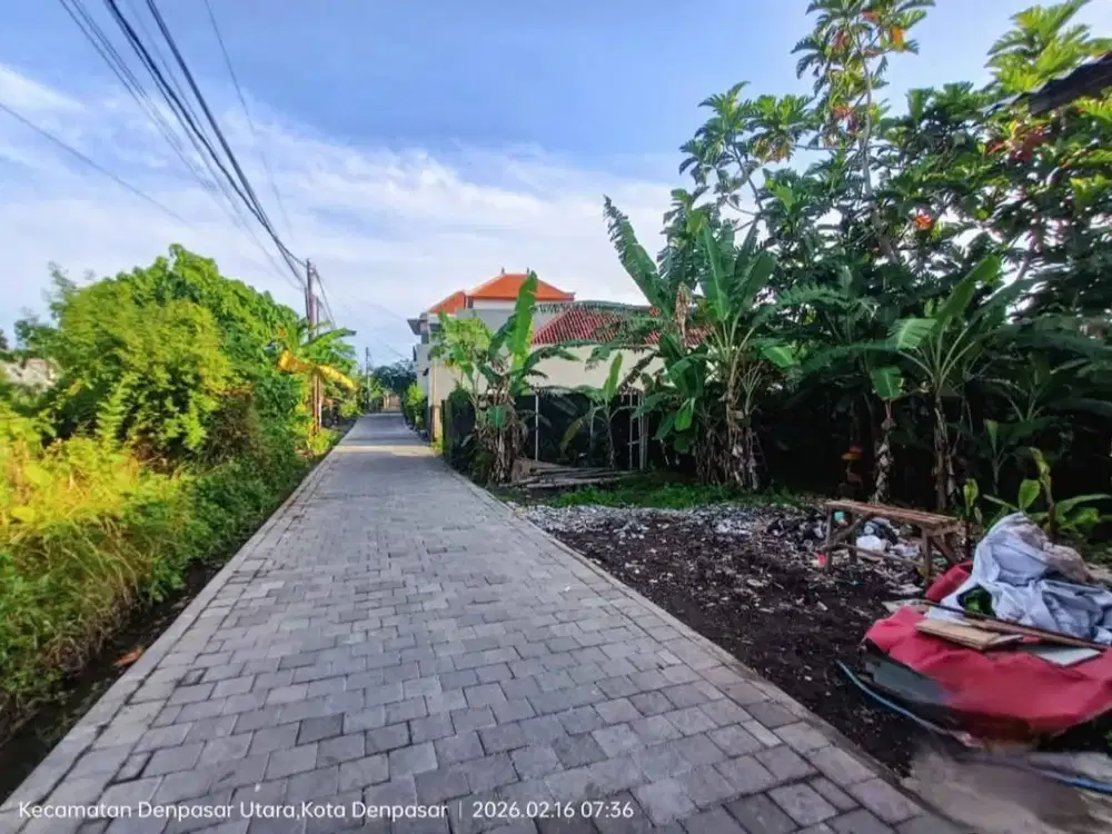 Tanah dijual kontur datar  Lokasi jalan trenggana penatih Denpasar timur