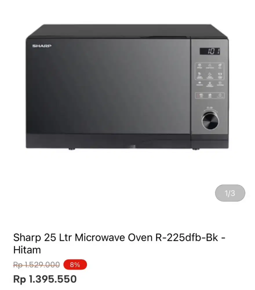 MICROWAVE OVEN SHARP 25LTR R-225DFB