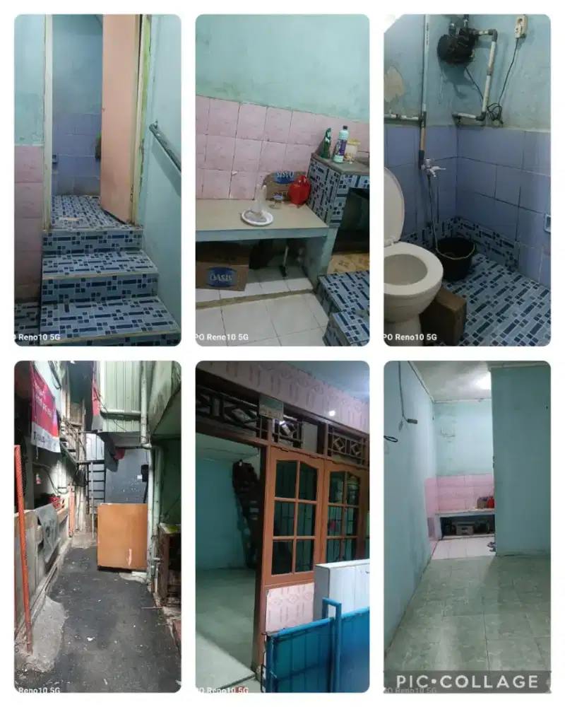 Di kontrakan 1 rmh,luas 5×9 meter,2 lntai