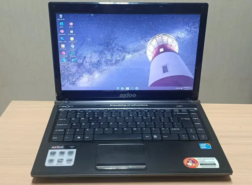 Axioo neon core i5 ram 4gb hardisk 320gb normal mulus murah BU