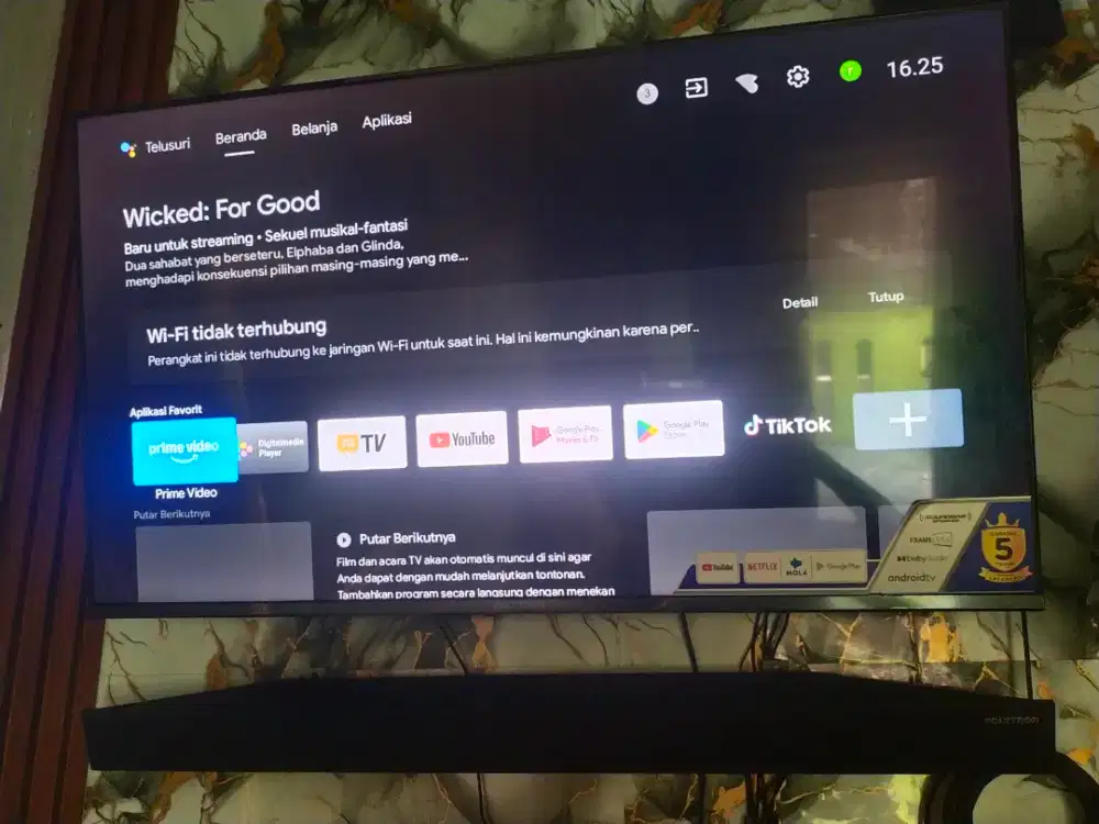 Di jual tv Polytron 43 inch android goggle