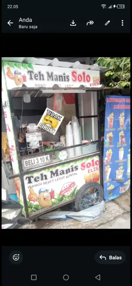 Gerobak es teh solo