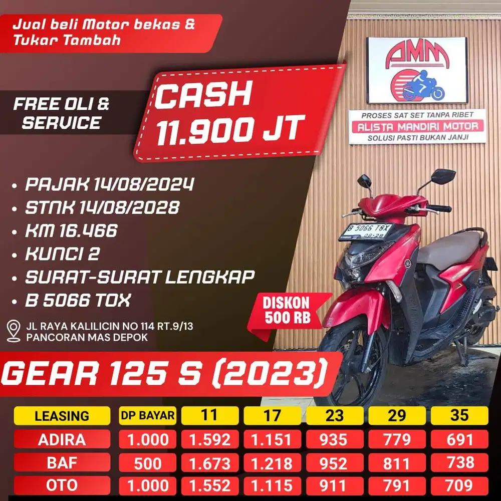 KREDIT DP 500 GEAR S TH 2023 BISA CASH/TUKAR TAMBAH/PAKAI CC/PAYLATER