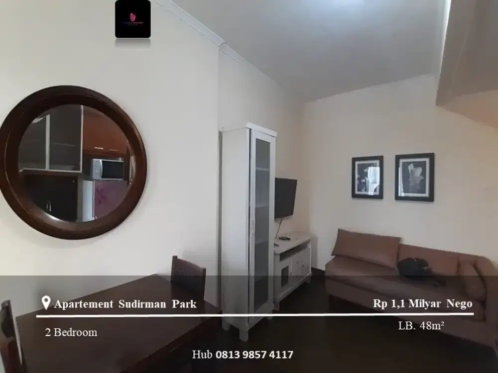 Dijual Apartement Sudirman Park 2BR Low Floor Furnished