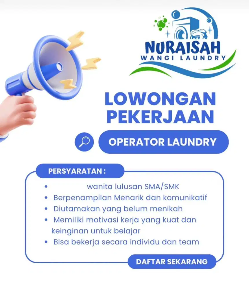 Operator laundry wanita