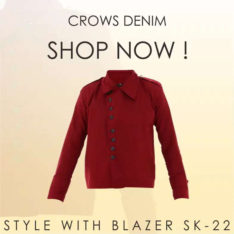 Blazer Maroon Casual Korean Style – SK22