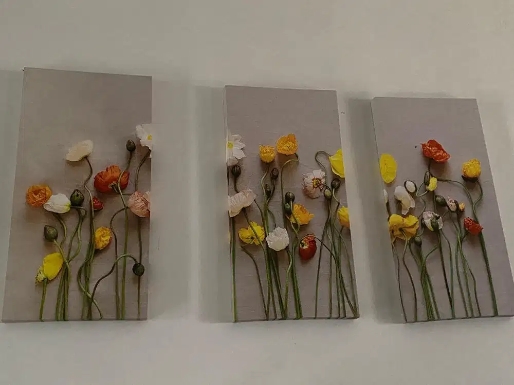 Lukisan bunga printing