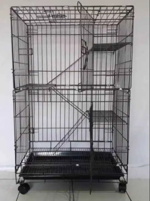 Kandang kucing dll 75x50x100cm 3 tingkat Baru full roda bawah