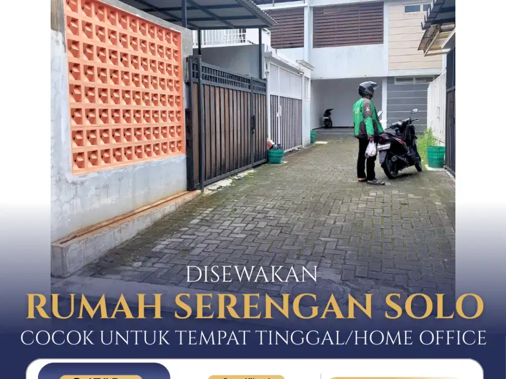 Disewakan Rumah Minimalis 2 Lantai Area Serengan