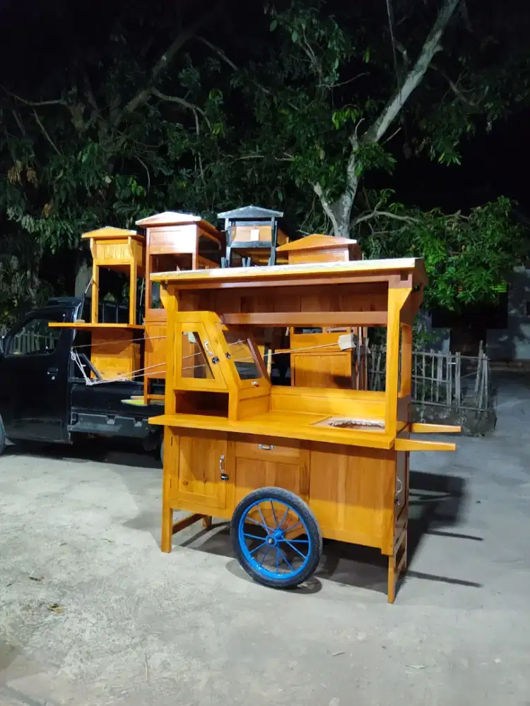 Sedia Gerobak Angkringan, Bakso Mie Ayam, Bubur, Sate, Soto, Pecel dll