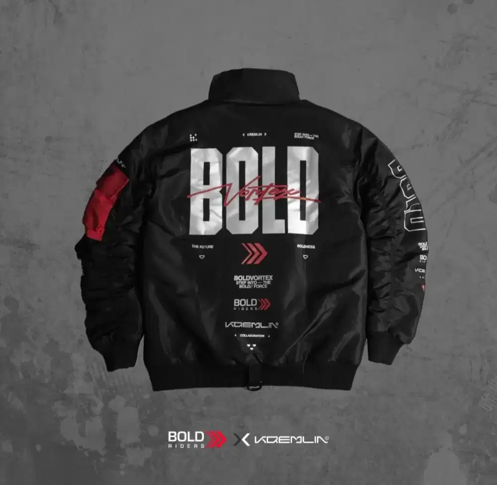 Jaket Kremlin x bold riders second ukuran XL
