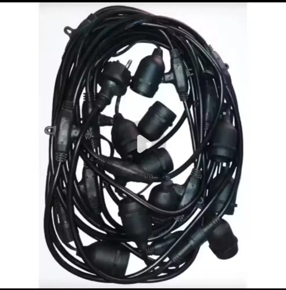 Fitting lampu outdoor 10 meter 20 titik lampu