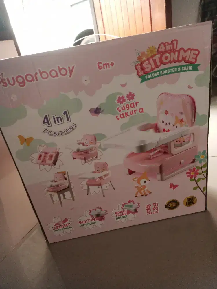 Sugar baby folded booster and chair bangku bayi