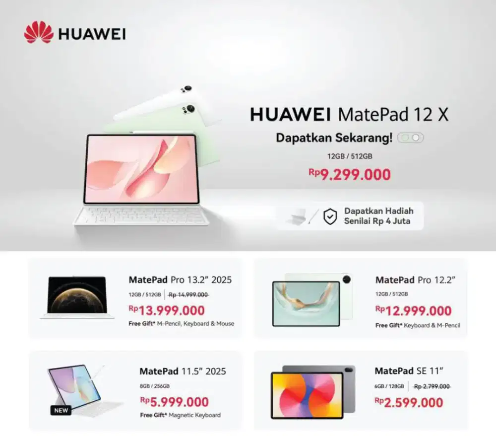 matepad huawei 12x masih dapet m pen
