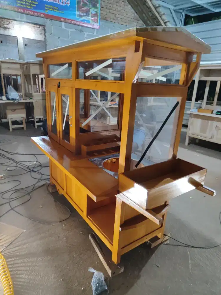 Sedia Gerobak Angkringan, Bakso Mie Ayam, Bubur, Sate, Soto, Pecel dll