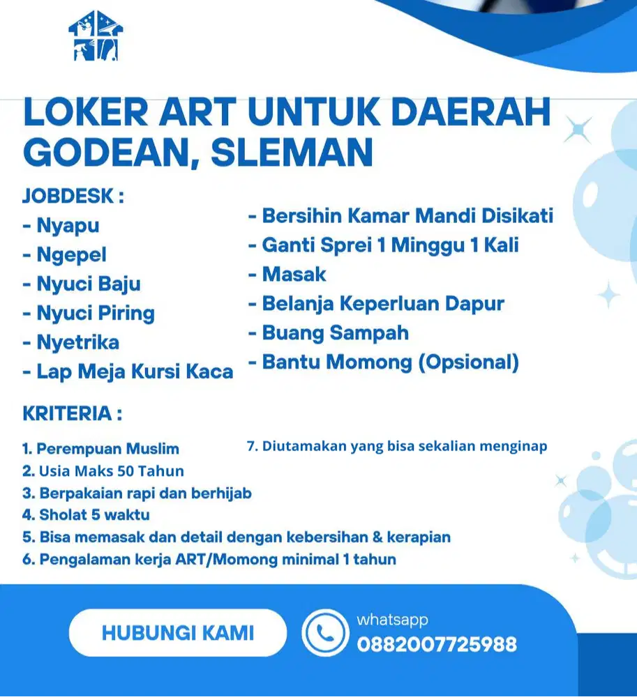 LOKER ART UNTUK DAERAH GODEAN SLEMAN