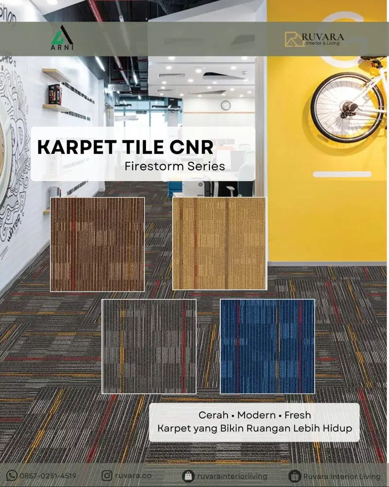 Karpet Tile CNR Series Firestorm 50x50 cm – 20 pcs/box (5m²) – Carpet