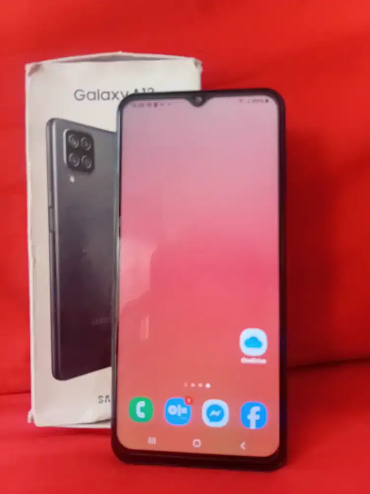 Samsung A12 ram 6gb +4/128gb lengkap mulus segelan