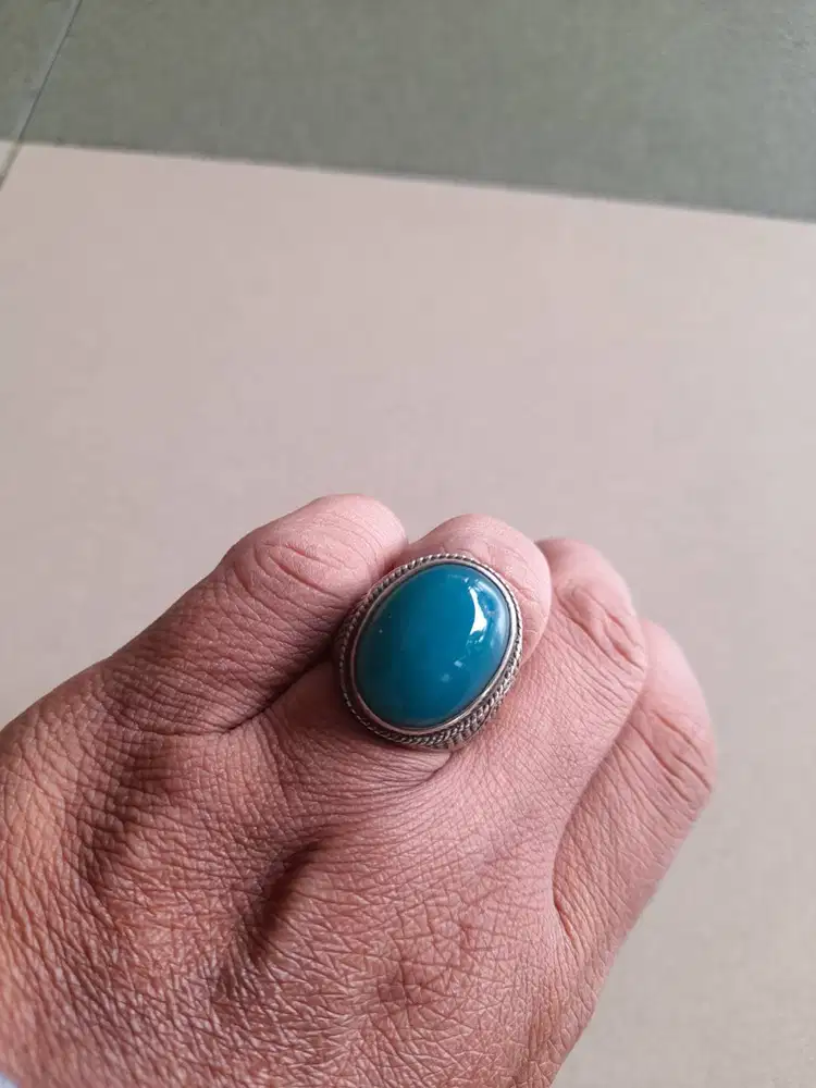 Batu bacan ring perak