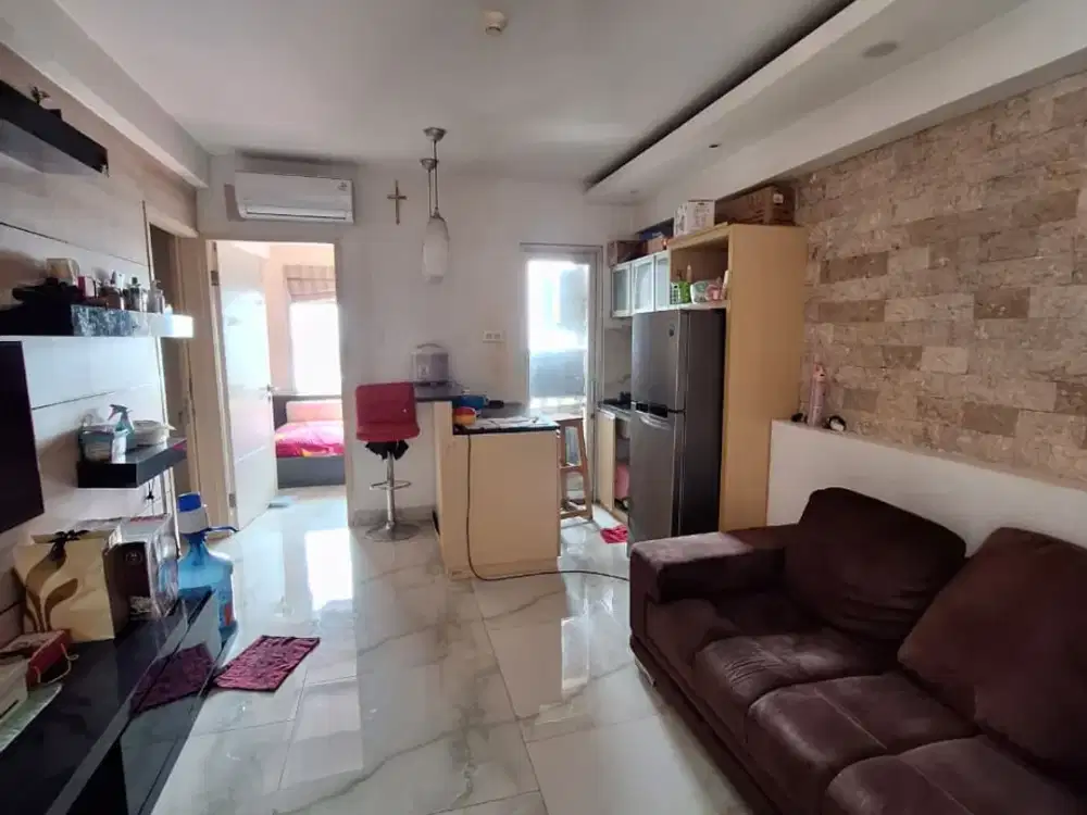 Apartemen Green Bay Pluit Tipe 3 BR Jadi 2 BR Fully Furnished View ke Laut Uk 49 M2
