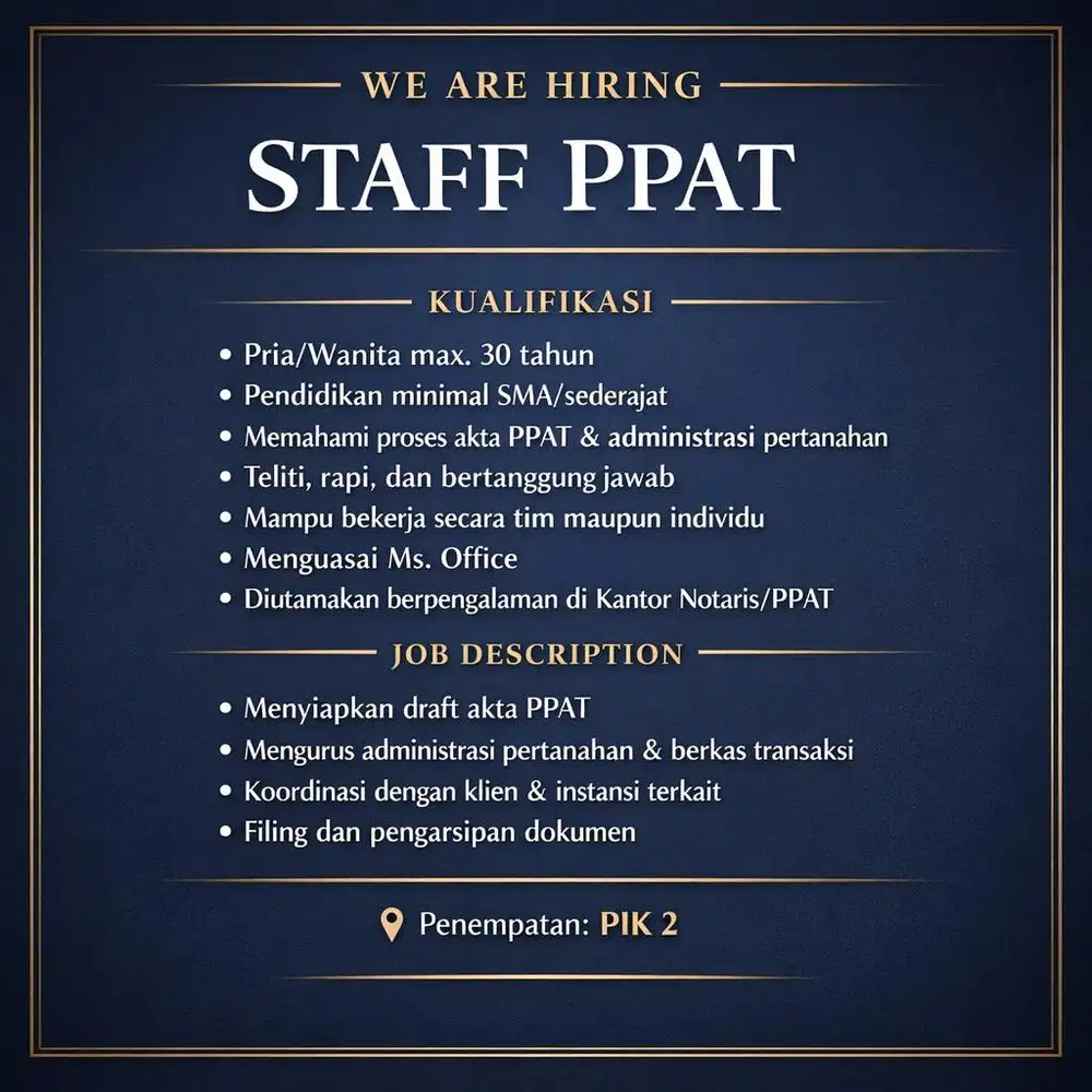 STAFF PPAT NOTARIS PIK2