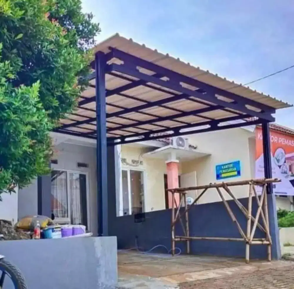 Kanopi rangka baja ringan