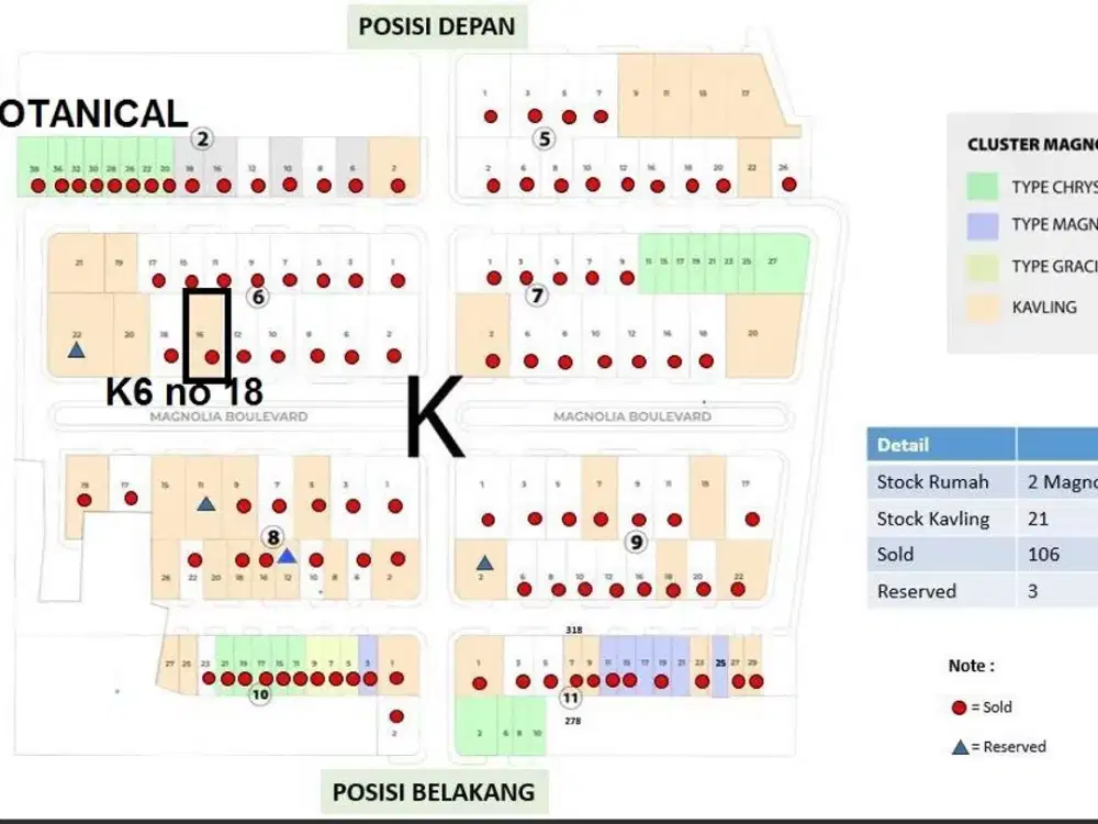 Kavling siap Bangun di Puri Botanical Cluster Magnolia,Jakarta Barat