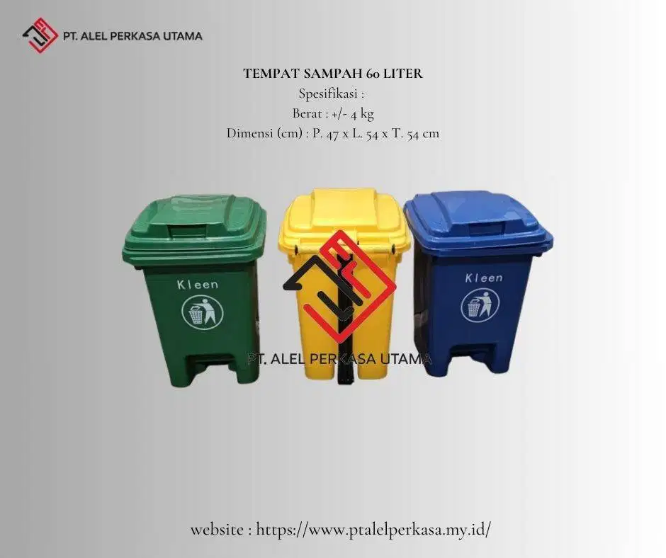 Tempat Sampah 60 Liter Berat 4 kg