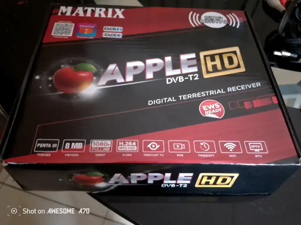 STB DIGITAL DVB-T2 MATRIX APEL MERAH