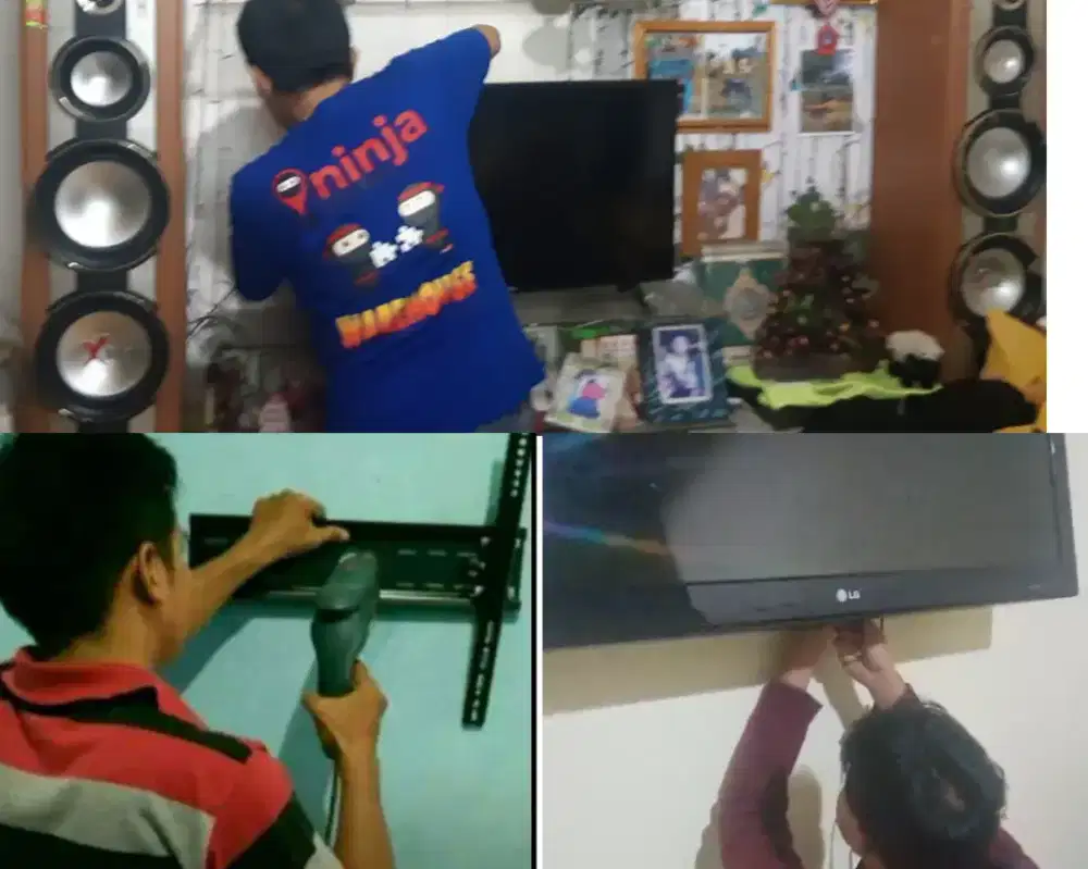Braket +pasang atau jasa pasang terima rapih breket bracket led tv