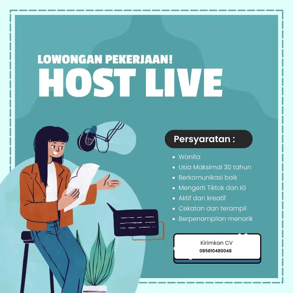 Lowongan perkerjaan host live