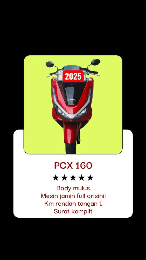 Dp 1.5jt Honda PCX 160 cbs mulus (KTP daerah bs kredit) non abs