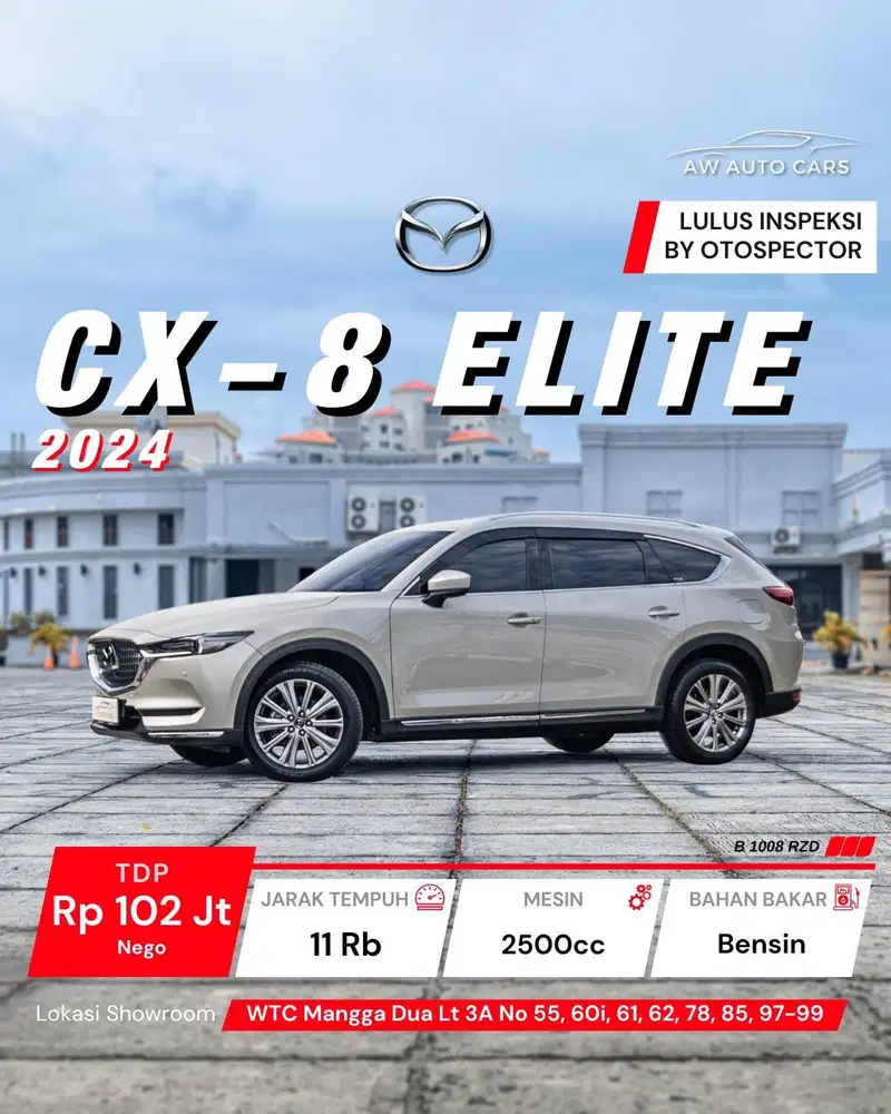 [KM 11 RB] Mazda CX-8 Elite 2024 CX8 Sunroof Touring GT