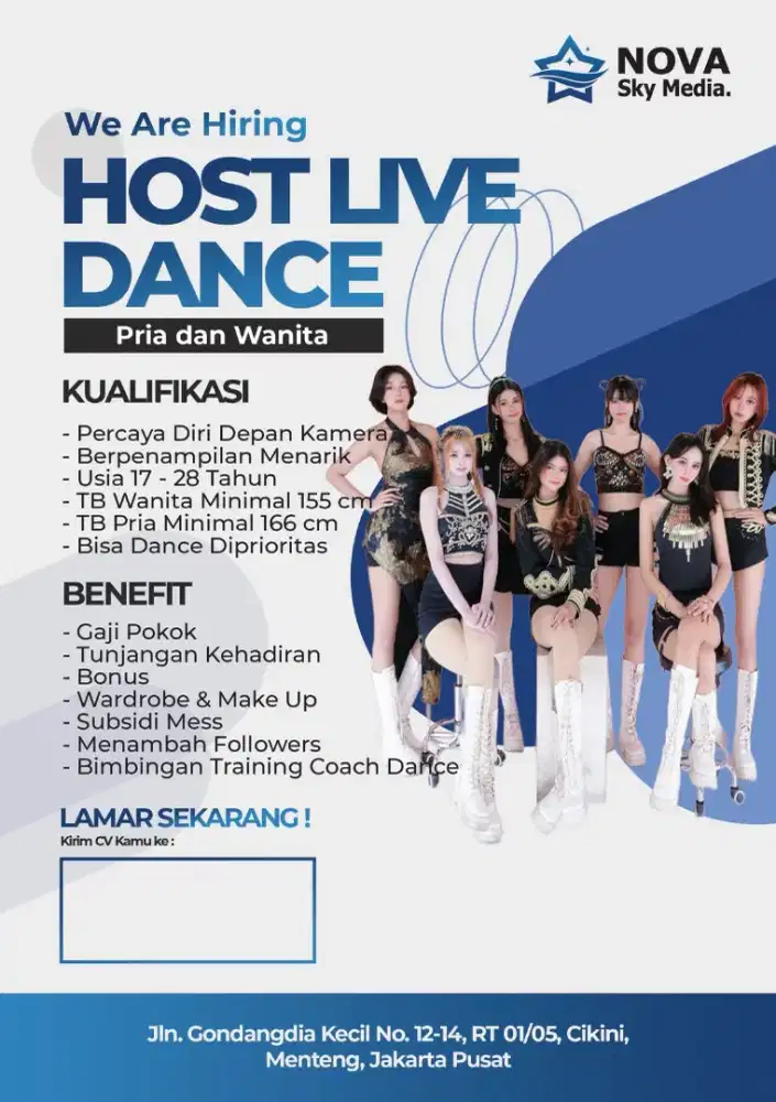 Host Live Dance (Pria & Wanita)