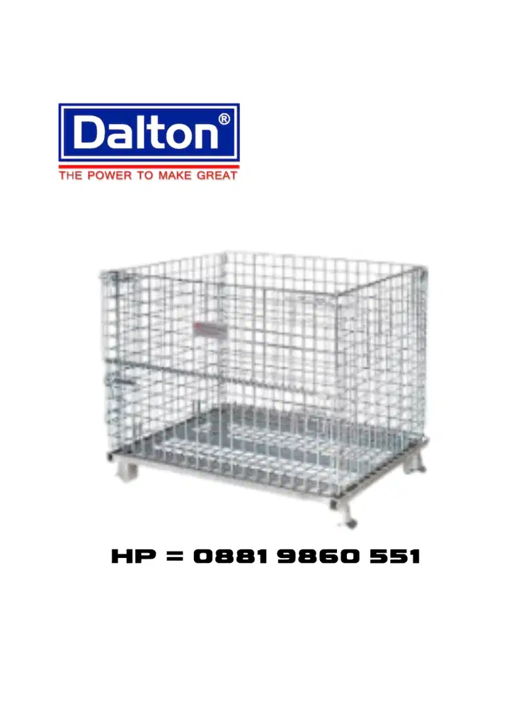 Pallet Mesh Keranjang Besi Lipat DALTON Kapasitas 1,5 Ton Stocky 7